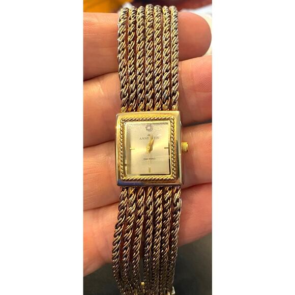 Women's 20mm Gold Tone Anne Klein Diamond Watch, 10/7670 - Picture 1 of 5